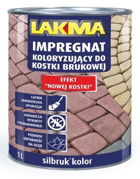 LAKMA SILBRUK KOLOR Impregnat do Kostki Brukowej Betonu Odporny Antracyt 1L