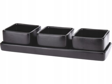 MISECZKI NA PRZYSTAWKI PRZEKĄSKI 3SZT + PODSTAWKA