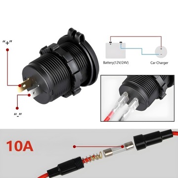 ДВОЙНОЕ АВТОМОБИЛЬНОЕ ЗАРЯДНОЕ УСТРОЙСТВО КРЕПЛЕНИЕ ПРИКУРИВАТЕЛЯ 2x USB 5V 2.1A