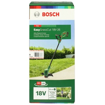 АККУМУЛЯТОРНЫЙ ТРИММЕР EASYGRASSCUT 18V-26 26см 18V BOSCH 2x2,5 Ач