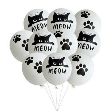 BALONY KOTKI KOT KOTEK MEOW ZESTAW BALONÓW