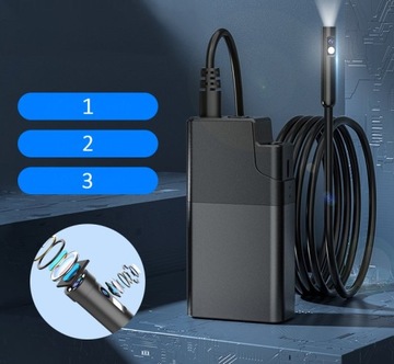 KAMERA ENDOSKOP DO INSPEKCYJI RUR 5M PRZEWÓD 8 LED DUAL 5.5mm iOS Android