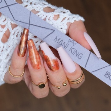 Пилочка 100/180 Straight Mani King, набор для гибридных ногтей, 100 шт.