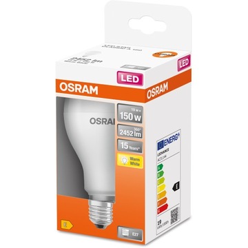 Светодиодная лампа E27 19Вт 150Вт 2452лм 2700К Теплая OSRAM