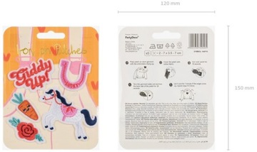 NASZYWKI PRASOWANKI KONIK KOŃ GIDDY UP 5 SZT