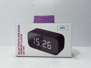 SETTY GŁOŚNIK BT MIRROR CLOCK N/U