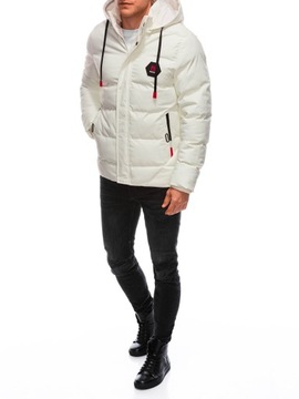 Мужская зимняя стеганая куртка 618C ecru 3XL