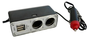 ROZDZIELACZ GNIAZDA ZAPALNICZKI 12V 24V 2x USB