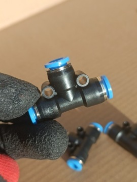 Соединитель Т-образный Пневматический вставной разветвитель диаметром 8 мм PE 8