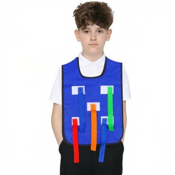 ЖИЛЕТ АНИМАЦИЯ НА ЛИПУЧКЕ 5 ПОЛОСОК, СИНИЙ