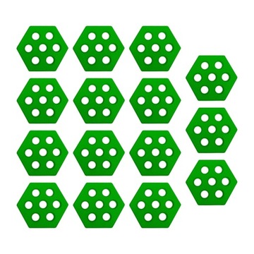 15 Pieces Hexagon Surfboard Pads Anti Slip Green