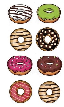 Tatuaż zmywalny dla dzieci pączki donuty
