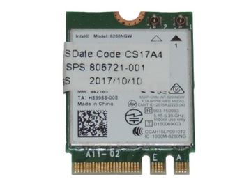 Karta Wifi INTEL 8260NGW LENOVO 320S-15AST