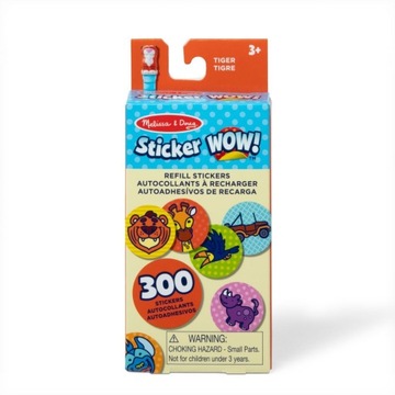 Melissa and Dougs Zestaw 300 naklejek uzupełniających Tygrysek do Sticker W