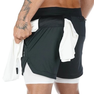 2022 Running Gym Men 2 in 1 Sports Jogging Shorts