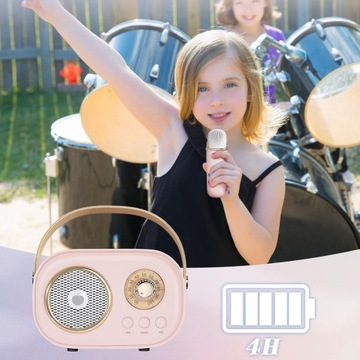 PRZENOŚNY ZESTAW DO KARAOKE MIKROFON GŁOŚNIK BEZPRZEWODOWY BLUETOOTH PARTY