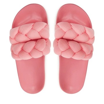 Tommy Jeans klapki damskie różowe TJW BRAIDED SLIDE EN0EN02450 rozmiar 38