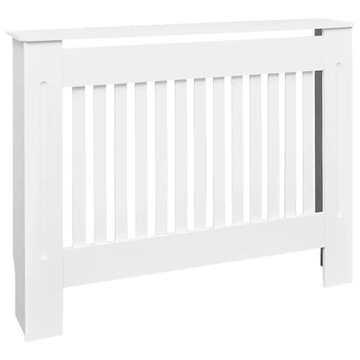 Biała osłona na kaloryfer, płyta MDF, 112 cm