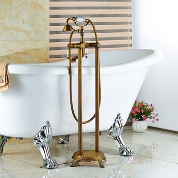 Bateria wannowa wolnostojąca Old Retro Mosiądz