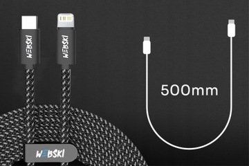 БЫСТРЫЙ БЛОК ПИТАНИЯ USB/USB-C 65 Вт, КАБЕЛЬ 50 СМ ДЛЯ IPHONE