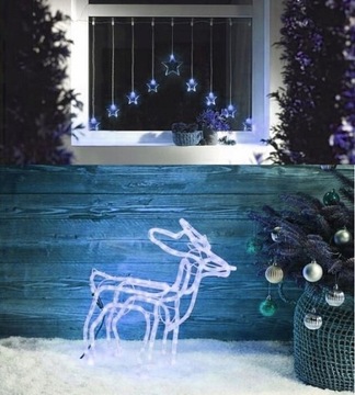 СВЕТОДИОДНАЯ ВСПЫШКА XXL ОЛЕНЬ ДВИГАЕТ ГОЛОВУ, ДВИГАЕТСЯ ЛАМПА