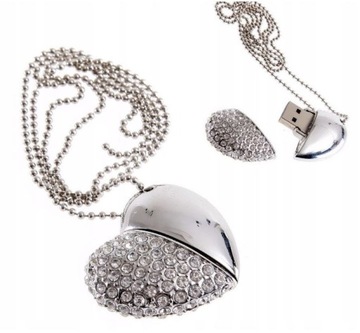 ФУНКЦИОНАЛЬНЫЙ накопитель, металлическое СЕРДЦЕ, 32 ГБ, USB 2.0, РУЧКА ДЛЯ ДАННЫХ