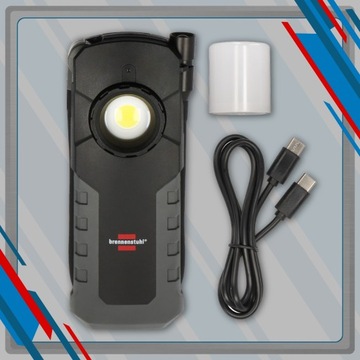 Lampa warsztatowa LED robocza ręczna akumulatorowa IP54 Brennenstuhl 1000lm
