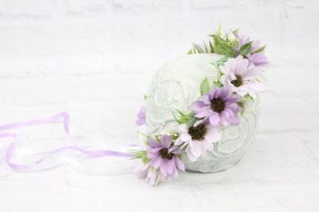 Венок для причастия, ромашка, украшение из ромашек