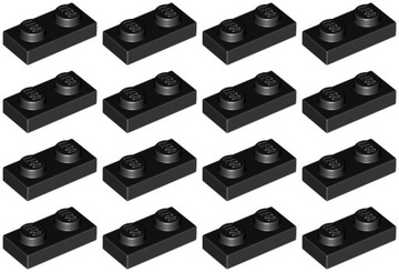 Lego 3023 płytka 1x2 czarna 16 sztuk
