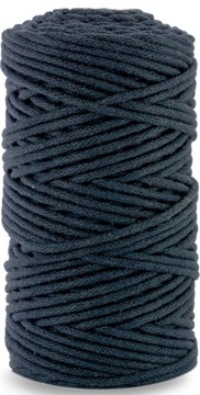 Sznurek Bawełniany do makramy Ciemny Jeans 50m 3mm