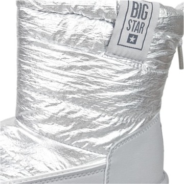 Детские зимние ботинки Big Star, утеплённые, серебряные KK374218 35