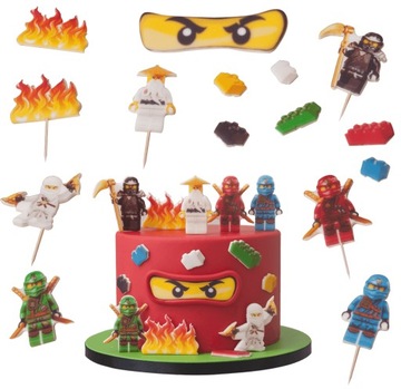 Установка для украшений для Lego Ninjago Cake 15 El. Фигурки рис.