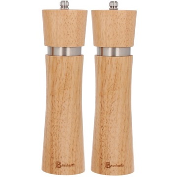 ZESTAW 2 MŁYNKÓW DO SOLI PIEPRZU PRZYPRAW DREWNO