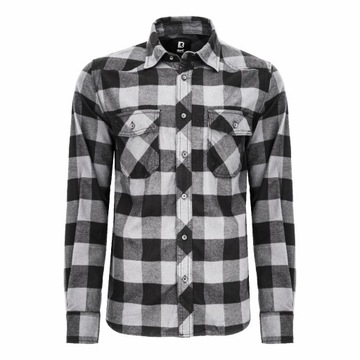 Košeľa s dlhým rukávom BRANDIT Check Shirt Black-Charcoal XL