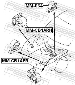 FEBEST MM-034 LOŽISKO MOTORU