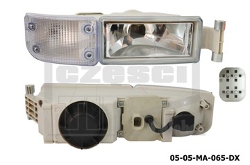 ГАЛОГЕН MAN TGA С БЕЛЫМ ПОВОРОТОМ, ПРАВЫЙ*