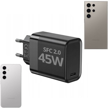 Szybka Ładowarka Sieciowa USB-C 45W do Samsung Galaxy S23 S24 Ultra / S24+
