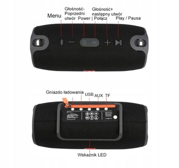 портативный беспроводной Bluetooth-динамик USB microSD на ремне для переноски