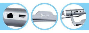 РЕГУЛИРУЕМАЯ ПОДСТАВКА REAGLE ДЛЯ НОУТБУКА ПОДСТАВКА-ХАБ ДЛЯ MACBOOK HDMI PD LAN USB-C