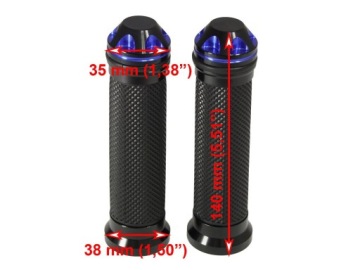 КОРОТКИЕ РУЧКИ GRIP CNC 22 мм синие