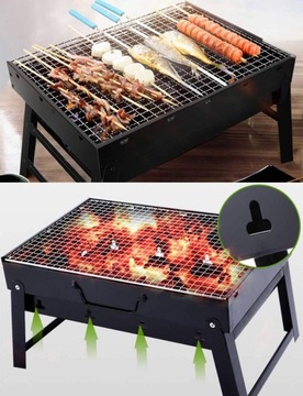 GRILL OGRODOWY PRZENOŚNY ROZDKŁADANY GRILL + gratisy