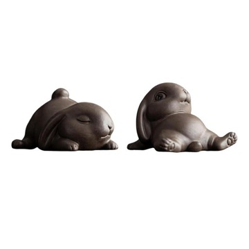 2 sztuki kolekcja figurek królika statua króliczka