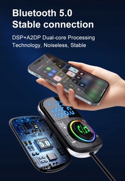 АВТОМОБИЛЬНЫЙ ПЕРЕДАТЧИК BLUETOOTH FM MP3 QC 3.0