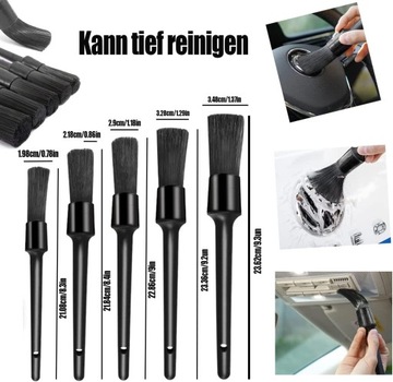 ZESTAW DETAILINGOWY DO CZYSZCZENIA SAMOCHODU SZCZOTKI GĄBKI PĘDZELKI 21 EL