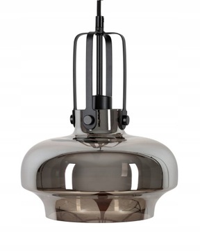 Rustykalna Lampa wisząca Szklana grafitowa E27