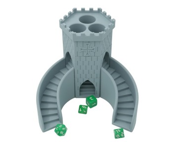 Башня с двойной лестницей, башня с магнитными кубиками - Dice Tower Grey j