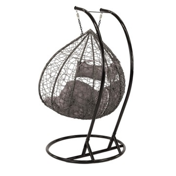 2-местное садовое кресло-кокон, серый HC-008