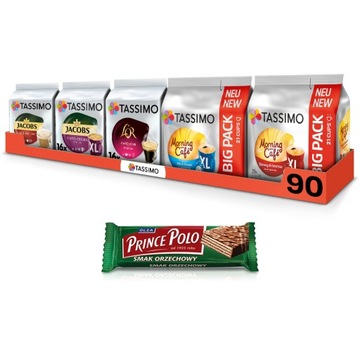 Tassimo Morning Cafe, Эспрессо, капсулы Caffe Crema, 5 упаковок, 90 чашек кофе