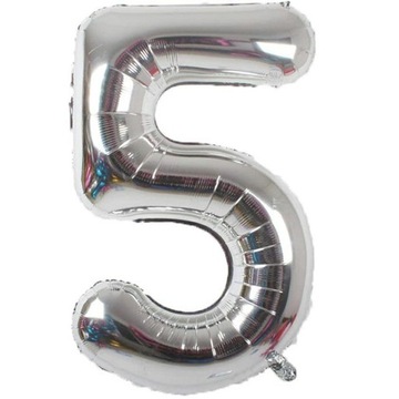 BALON FOLIOWY CYFRA 5 URODZINY BALONY GIGANT 106cm