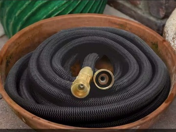 Расширяемый садовый шланг, гибкий 15 м + соединители 1/2 + пистолет премиум-класса с крючком